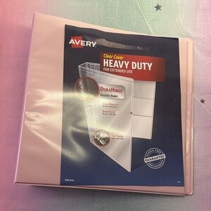 Avery Heavy Duty 3-Ring Binder in Light Pink